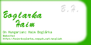 boglarka haim business card